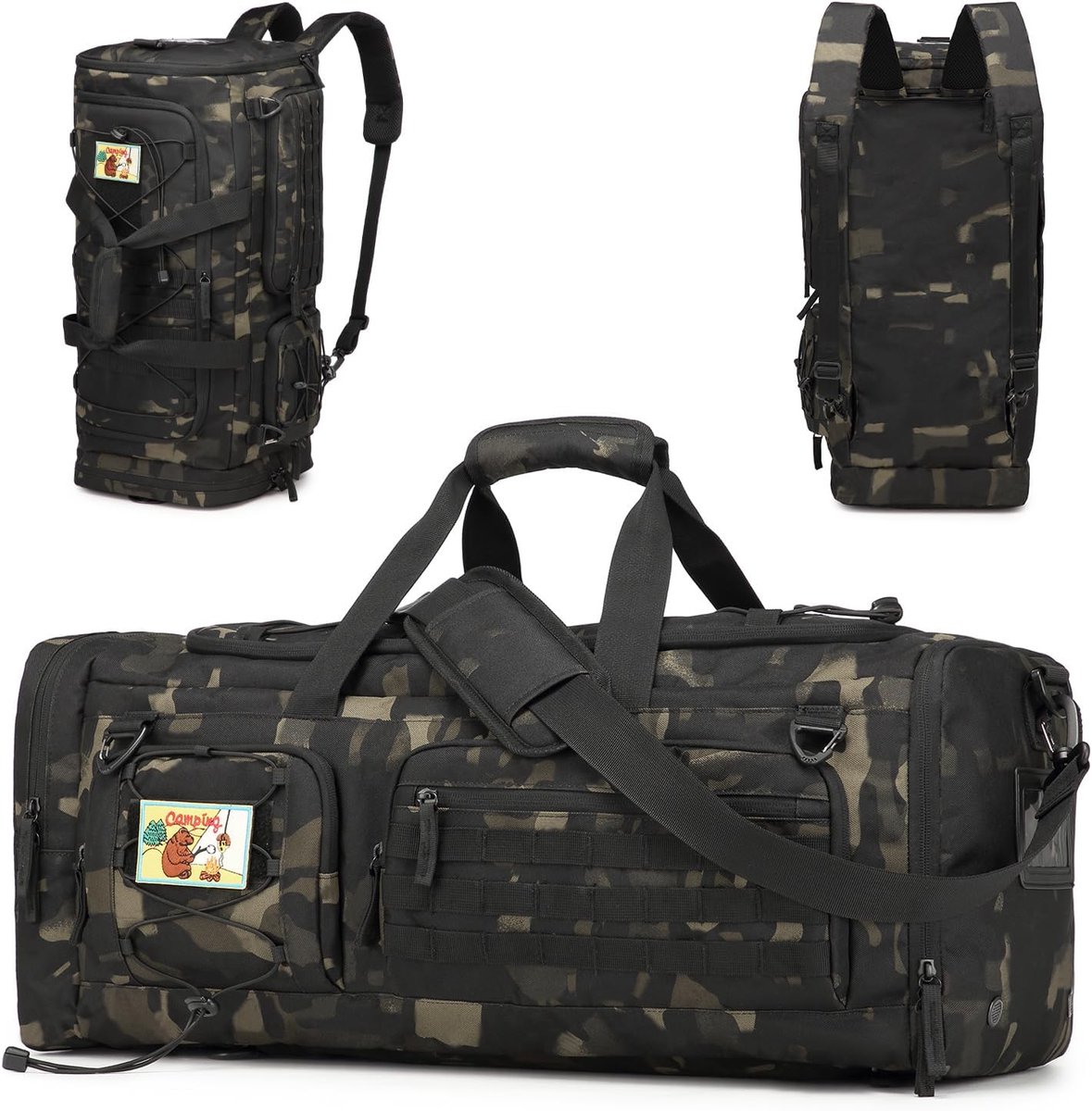 Sporttas 50 liter - Camouflage - Met natte en schoencompartiment - Ideaal voor training - ShopVlot