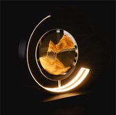 Luxus Europe - Quicksand Tafellamp Goud - Bewegende Zandkunst Tafellamp - LED Designlamp - 3 Lichtkleuren - Dimbaar - Afstandsbediening - Decoratieve Tafellamp