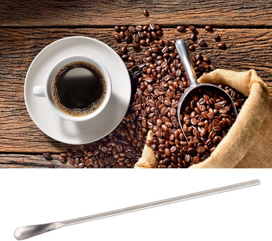 Koffieroerstok - Drankroerder - Dranken roeren - 304 Roestvrij staal - Lang genoeg - Zilverkleurig — afbeelding 3