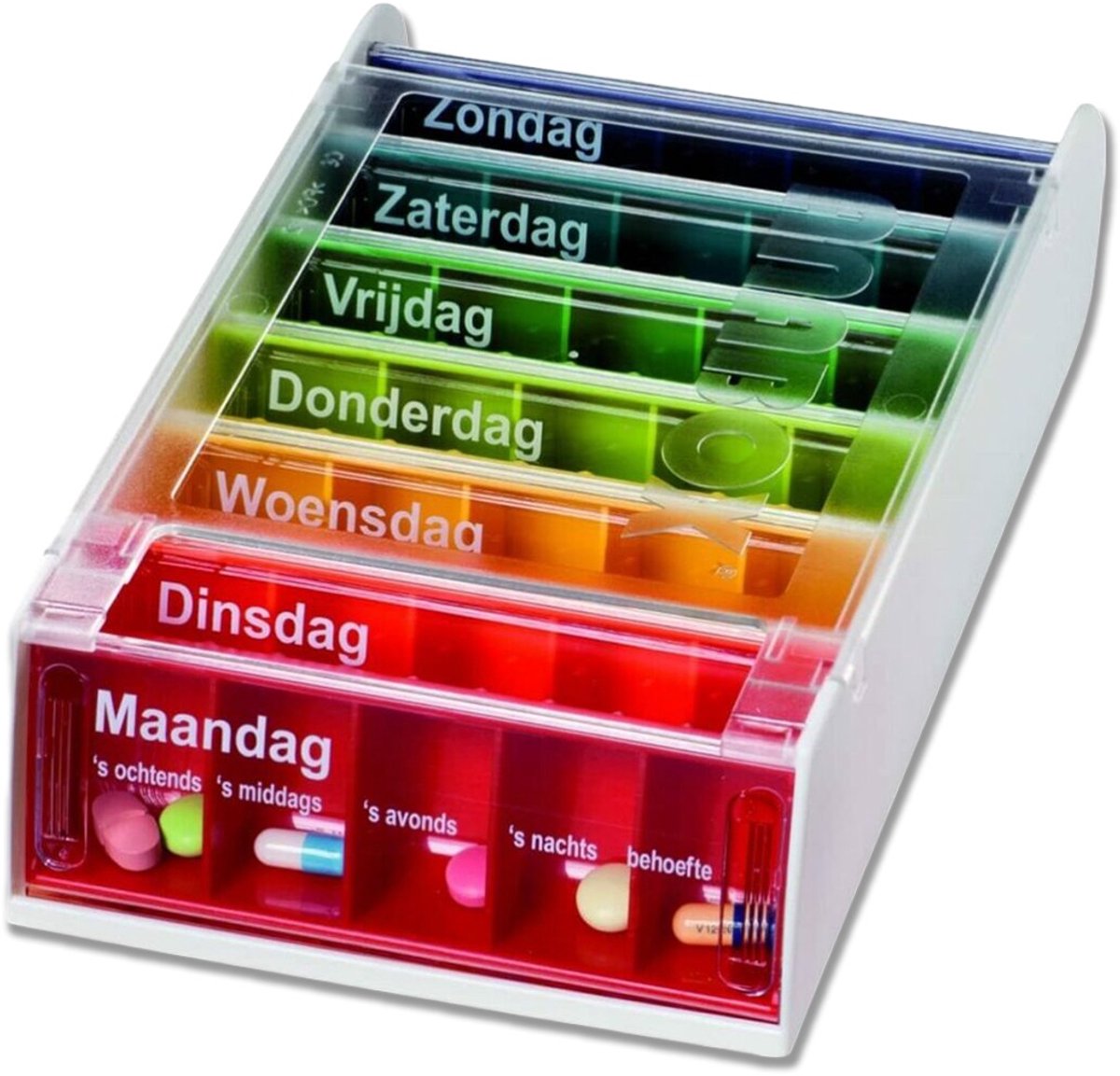 Medicijn weeklader anabox in mooie kleuren.