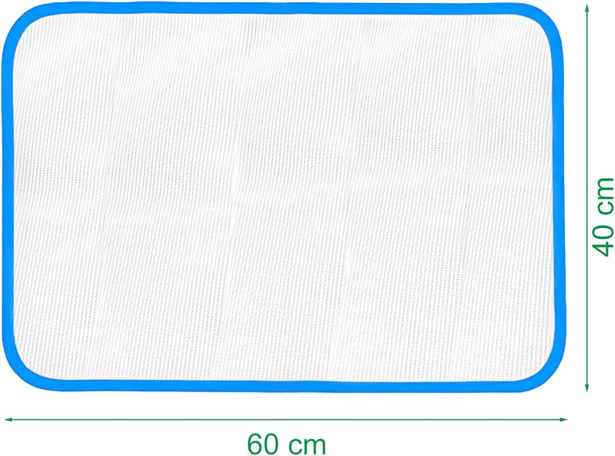 Strijkdoek 60 x 40 cm - 3 stuks - Mesh materiaal - Beschermt kleding tegen hitte en glans - ShopVlot