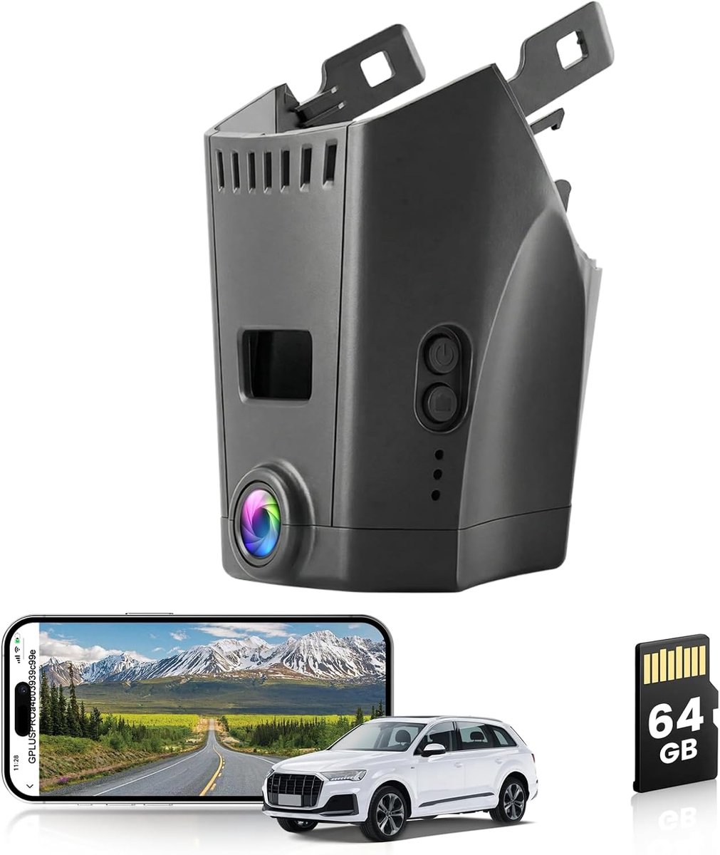 Autodashcam 4K Ultra HD - Wifi en G-sensor - 24-uurs opname - Inclusief 64 GB SD-kaart - ShopVlot