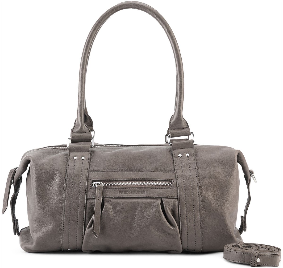 FREDsBRUDER Leren schoudertas handtas Pocket Play Collection Shoulderbag Wren grijs