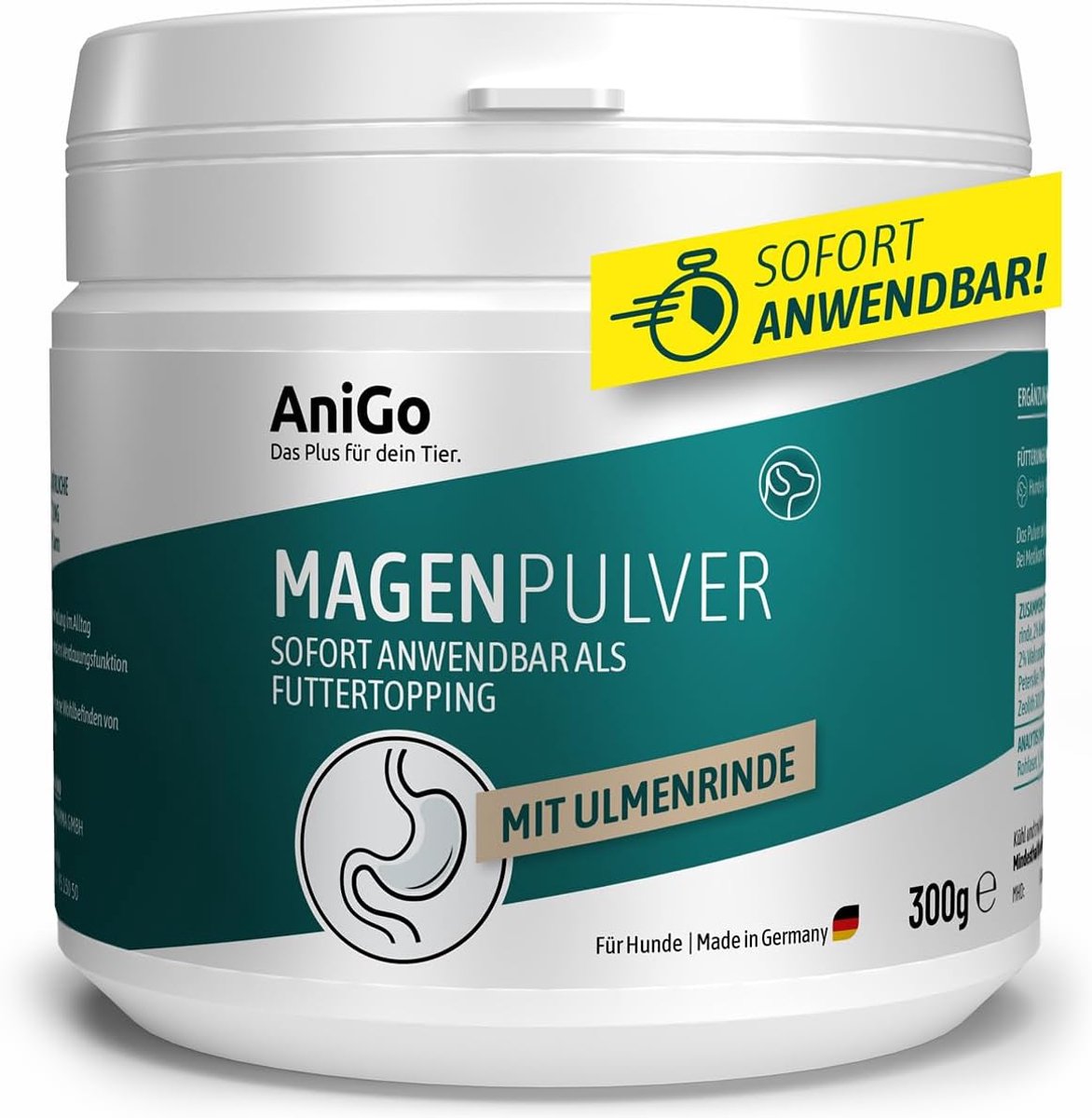 Gastrisch poeder voor honden 300 g - Slijmerige iepenschors - Digestieve ondersteuning - Eenvoudig te gebruiken - ShopVlot