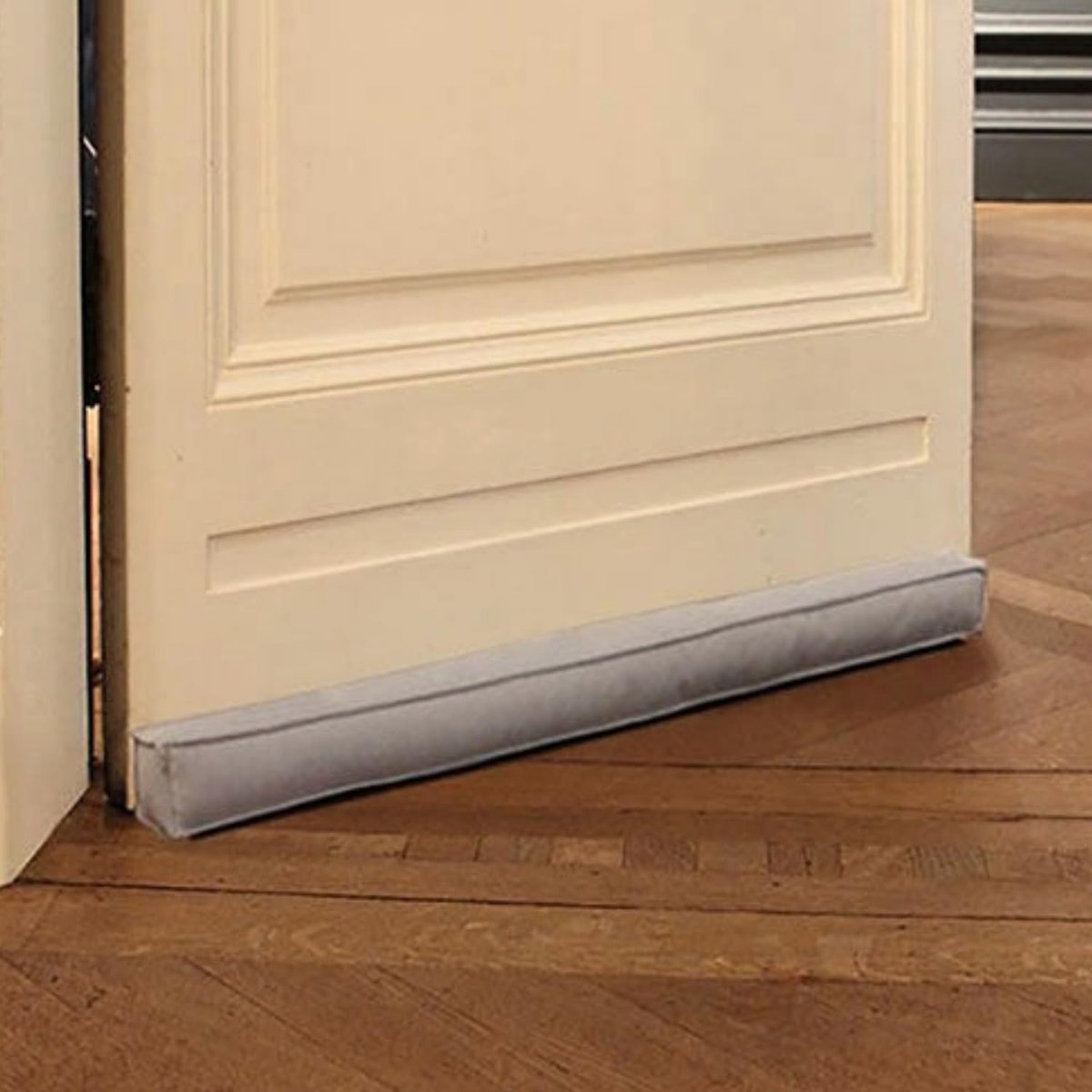 Deur tochtstrip 90 cm - magnetisch - lichtgrijs - bespaar op stookkosten - SnelShoppen