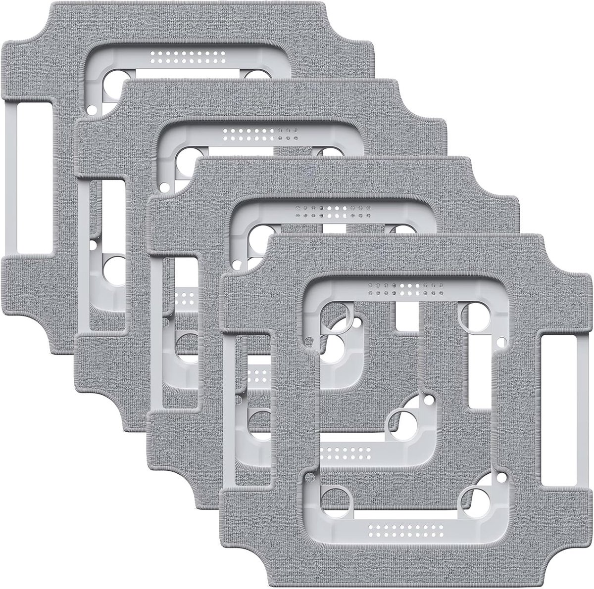 4 stuks reinigingsdoeken voor WINBOT W3 Omni raamreinigingsrobot, vervangende dweilpads met houder, microvezel reinigingspads, wasbaar, montage zonder gereedschap, accessoireset