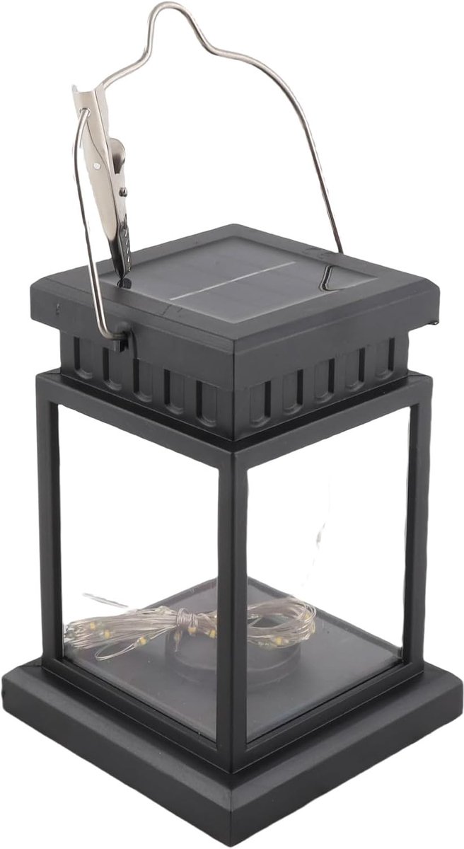 Lantaarn op zonne-energie, 7 terrasverlichting, automatische verlichting, achtertuin zonnelampen, warm wit licht, tuindecoratie, buitendecoratie (zoals afgebeeld)