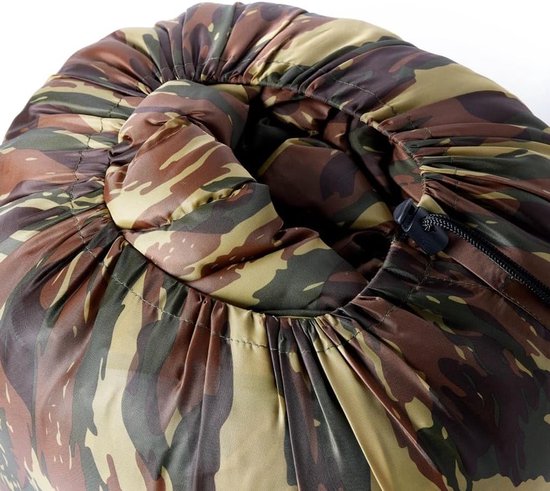Dubbele Slaapzak - Kampeerslaapzak Duo - Buiten Overnachten - Waterafstotend Materiaal - 220 x 150 cm - Camouflage — afbeelding 4