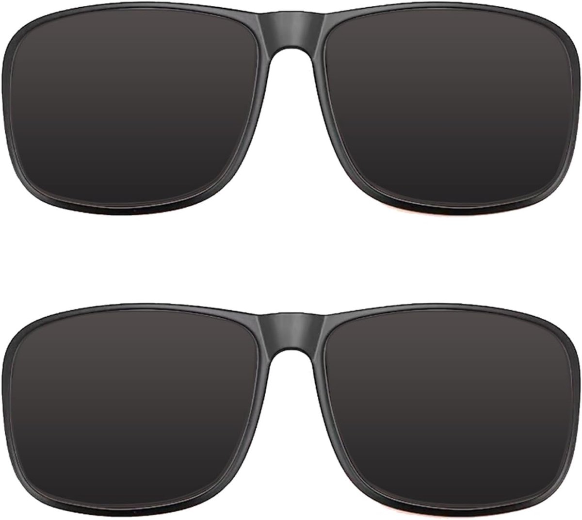 2 stuks zonnebrilclips, gepolariseerde zonnebrilclip voor mannen en vrouwen, goede mode, overlappende zonnebrilclips voor autorijden, vissen, wandelen en outdoorsporten