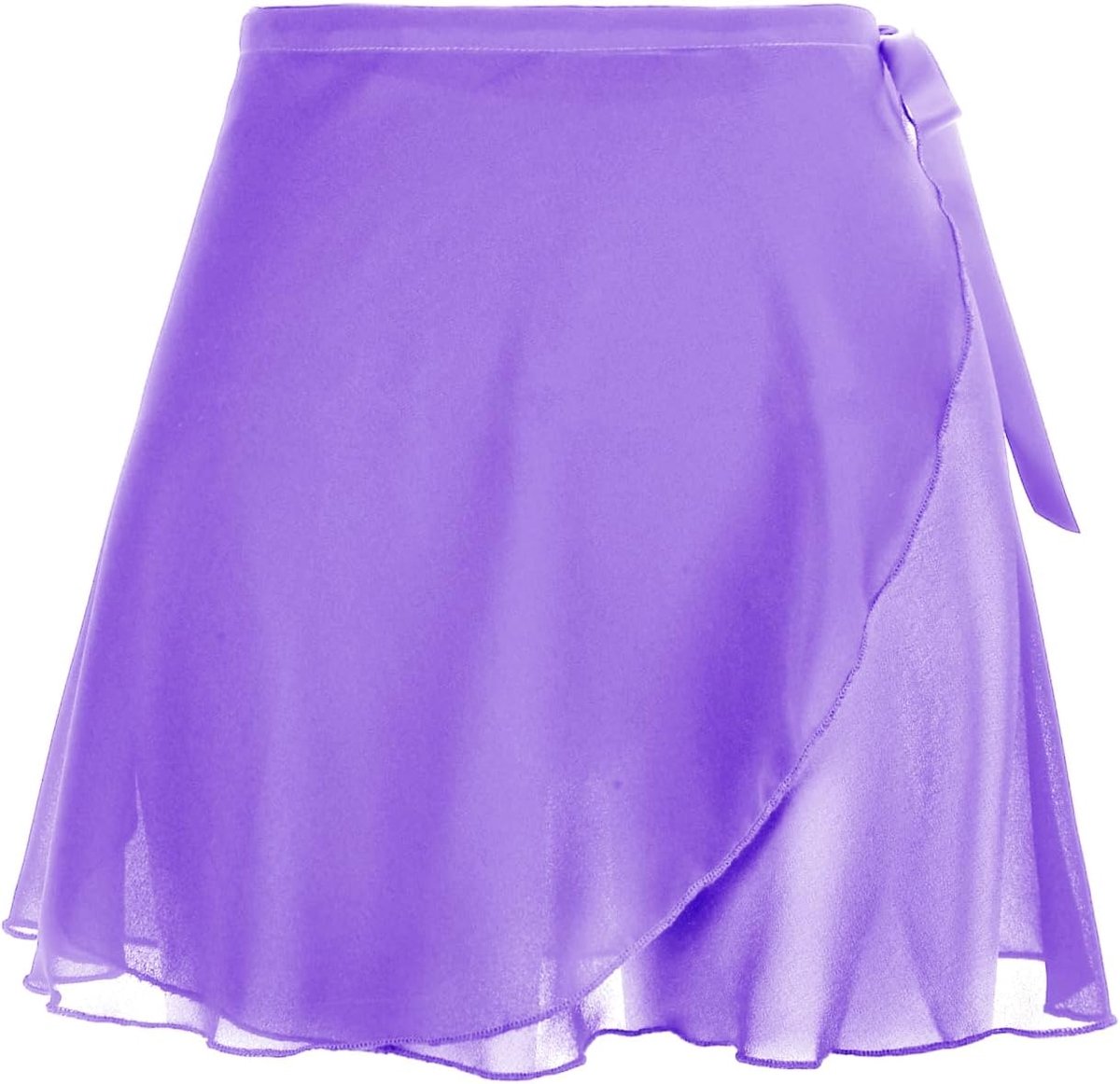Ballet-rok voor dames, wikkelrok van chiffon, verstelbaar lint in de taille, ballet-rok voor gymnastiek