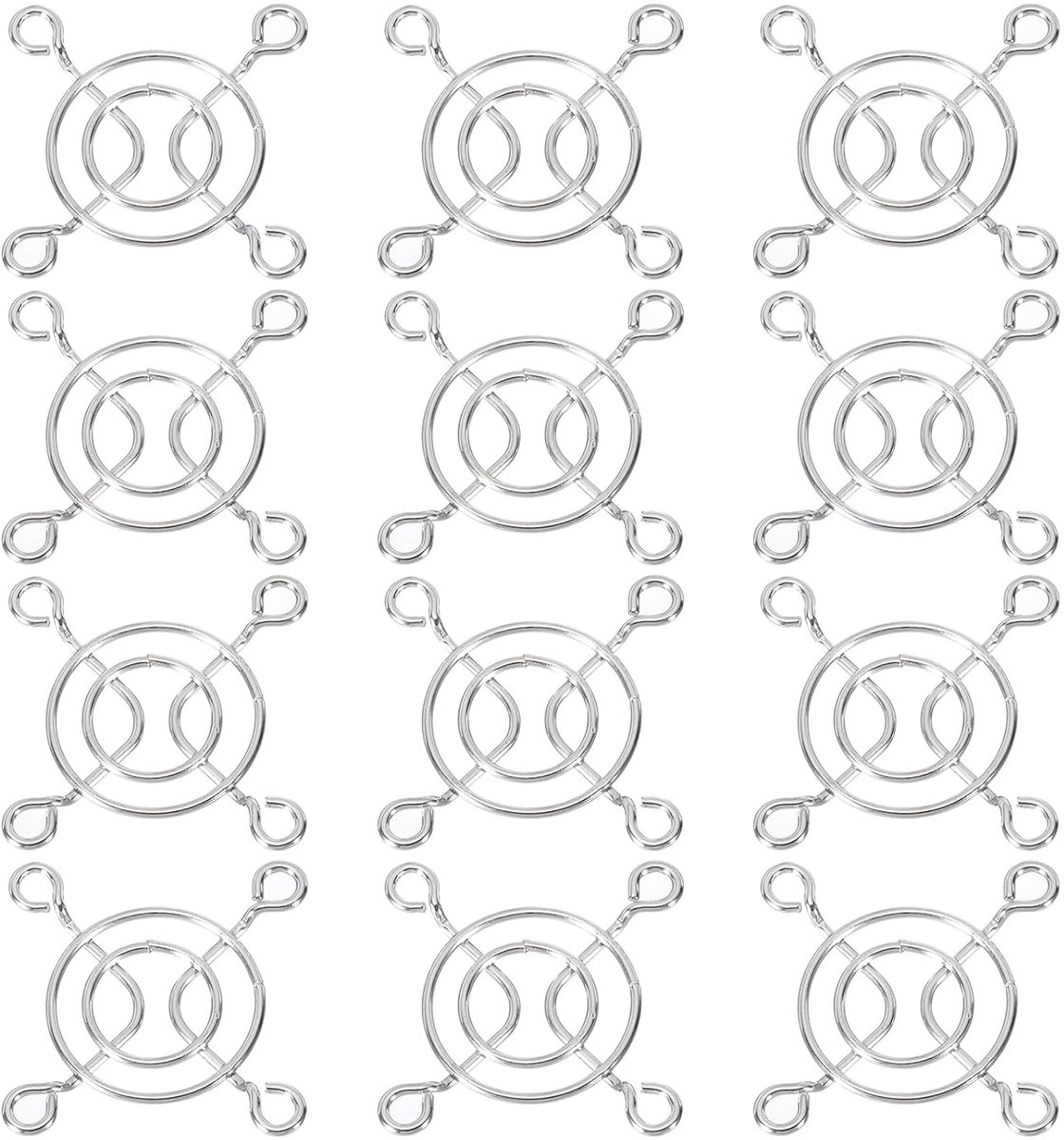 40mm Fan Finger Grill, 12 Pack Metalen Grill Protector Guard Fan Beschermhoes voor 40mm Uitlaat Fans Apparatuur Computer DIY
