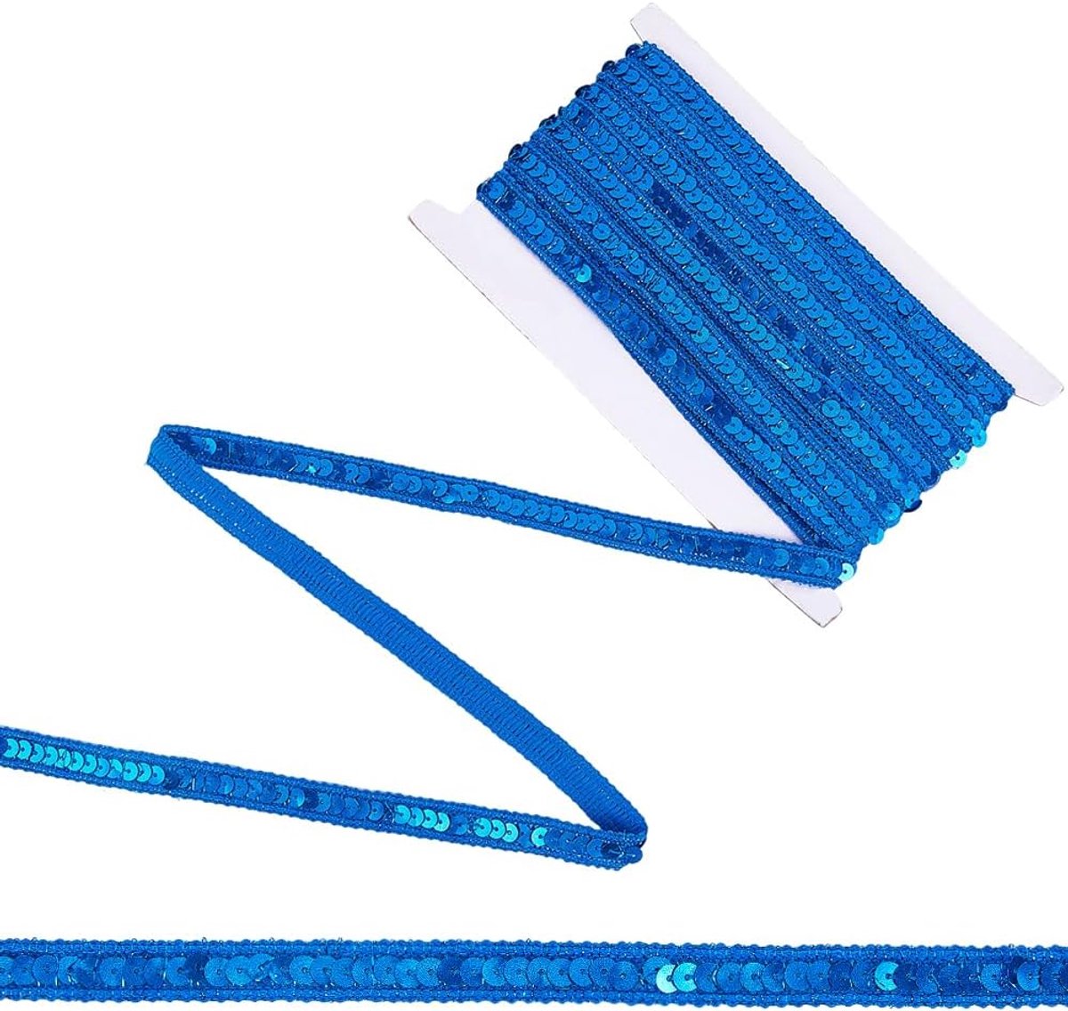 10 m 12 mm blauw paillettenkantrand glitter paillettenstrook string enkele rij kralen pailletten bekledingsstof linten voor naaien kleding maken huisversiering DIY-knutselbenodigdheden