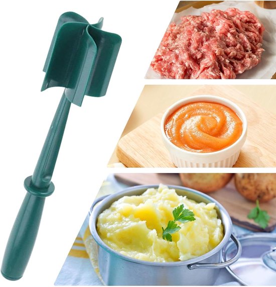 Keukenmachine Hakker - Gehaktmolen Vlees - Gelijkmatig Hakken - Multifunctioneel Hittebestendig - 29 x 10 x 10 cm - Groen — afbeelding 5