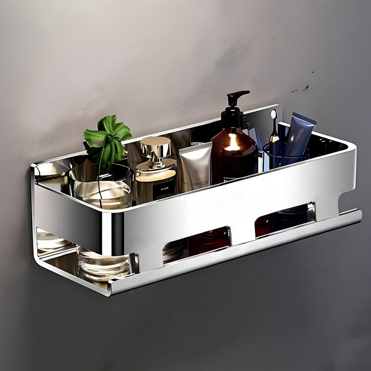 30CM Boren 304 Rvs Badkamer Douche Caddy Chrome Roestbestendig Badkamer Opslag voor Zeep Shampoo Douche Plank Muur Opslag voor Keuken