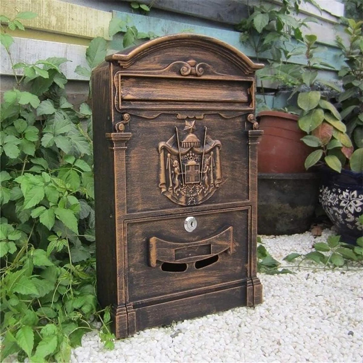 Afsluitbare Brievenbus - Muurmodel Postbus - Veilige Postopslag - Grote Capaciteit - 41x26x9cm - A