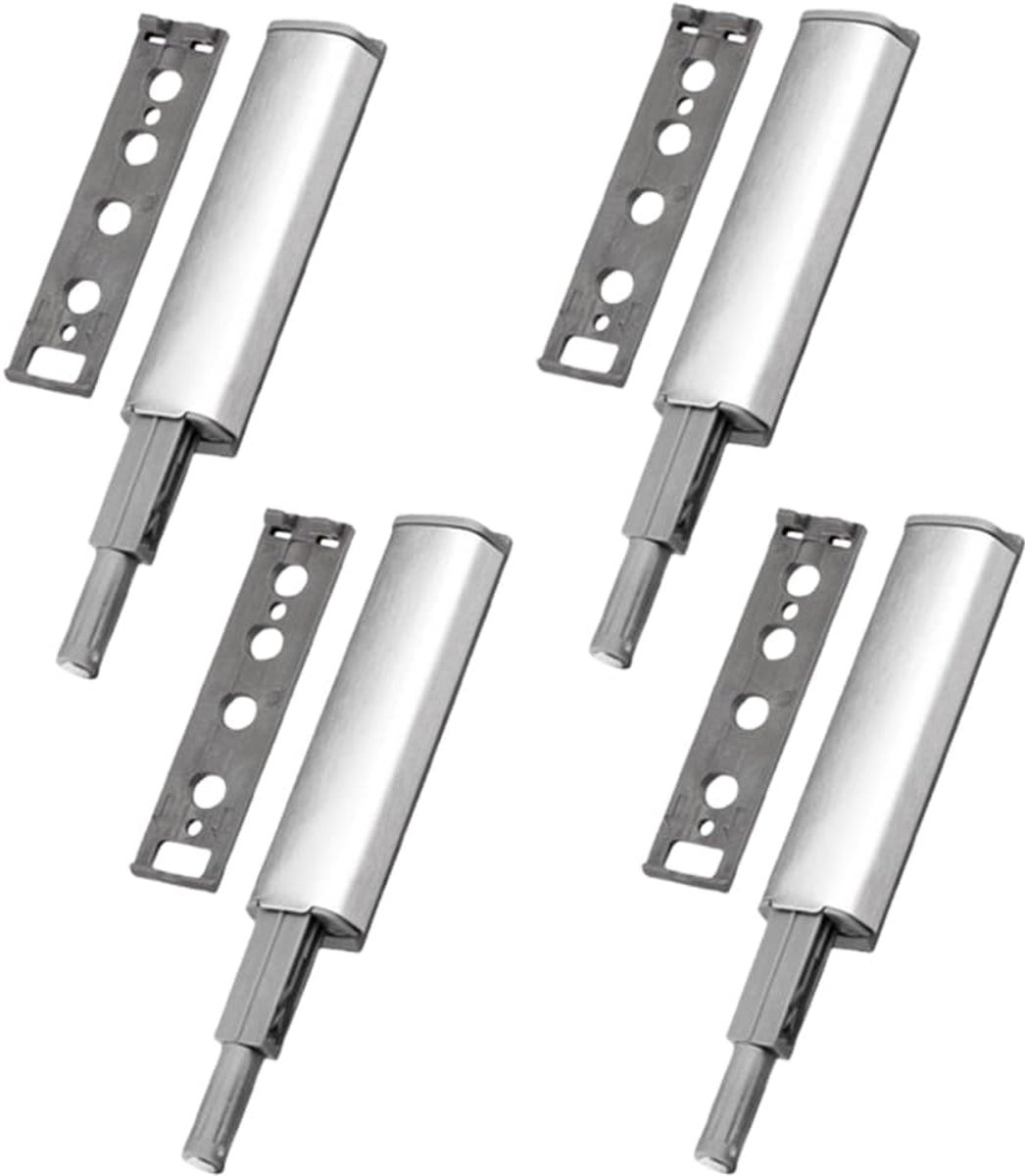 Drukapparaat voor deuren, 4 stuks, drukdeursluiters, schuifdeuren voor thuis, vleugeldeuren van aluminium, schuifdeuren voor kasten, drukopeningssysteem