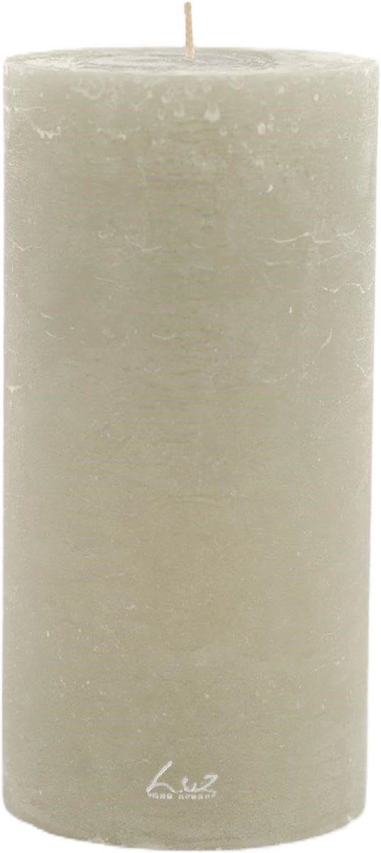 Stompkaars Eucalyptus D 10 cm H 20 cm - Groene geur - Sfeervolle verlichting - SnelShoppen
