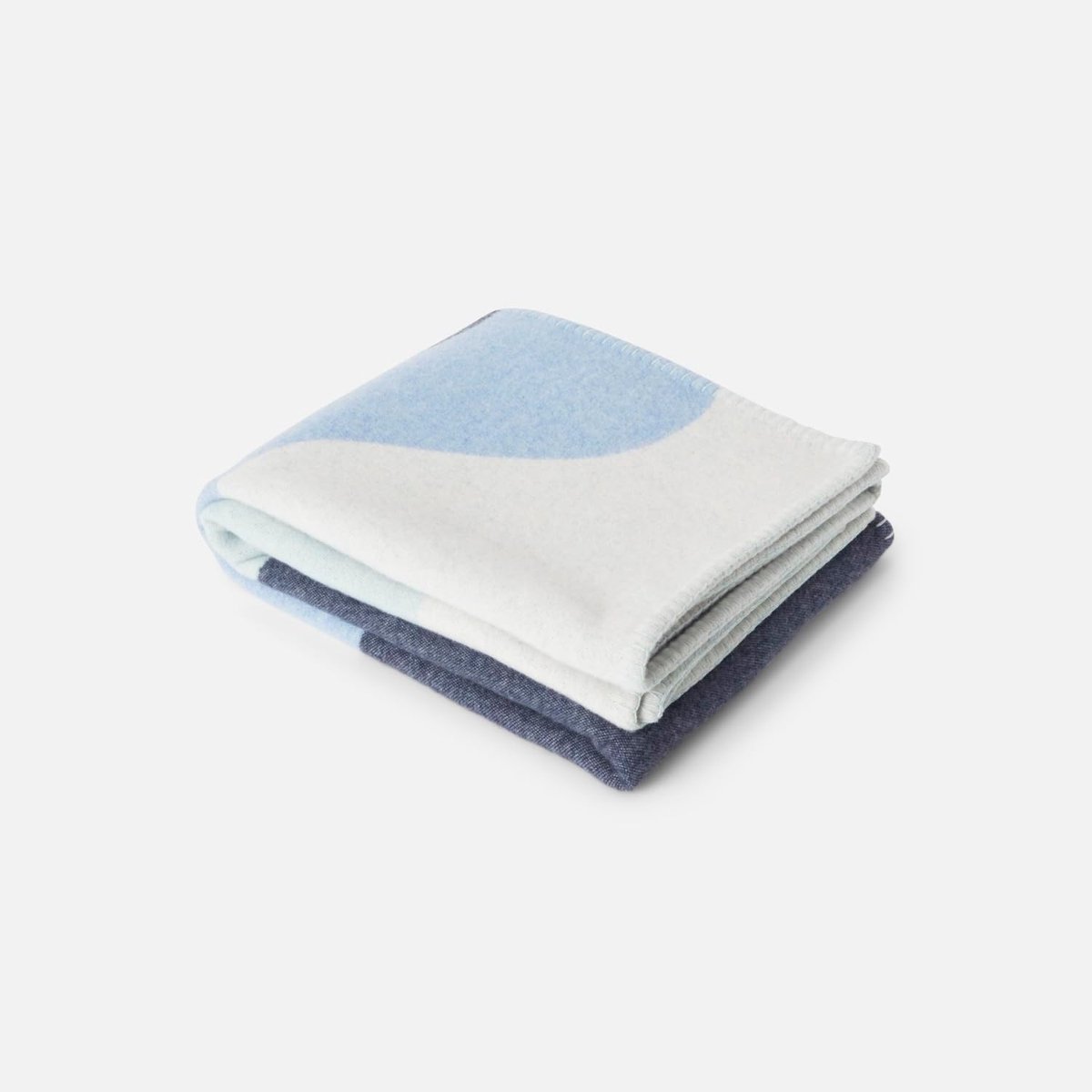 Plaid-mohair deken 130x170 cm - mohair-wol - beige-ice blue - ideaal voor extra warmte - SnelShoppen