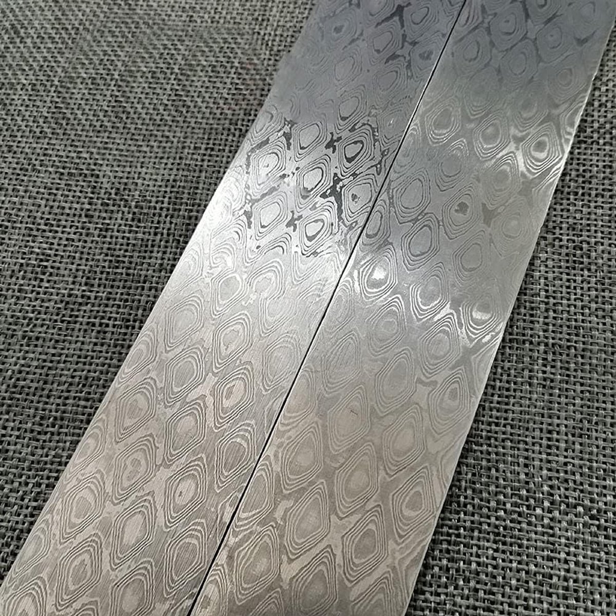 Damascus Stalen Staaf, Staalsnijder met Hoge Taaiheid, Embryo, 160x30x3mm voor Doe-het-zelf Messen Maken en Knutselen