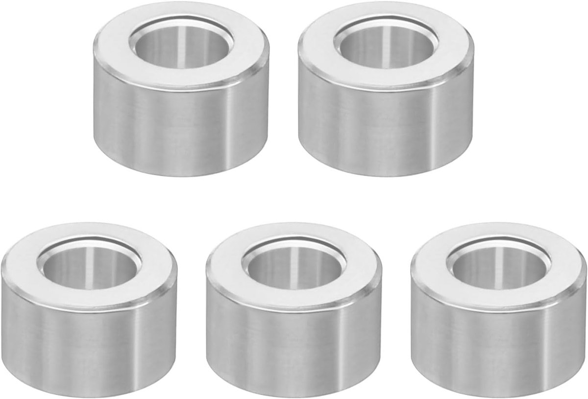 M4 Aluminium Spacers, 5 Stks Metalen Spacer Aluminium 4.2mm ID x 8mm OD x 5mm L Aluminium Spacer Schroef Standoff Ronde voor 5/32" of M4 Schroefbouten