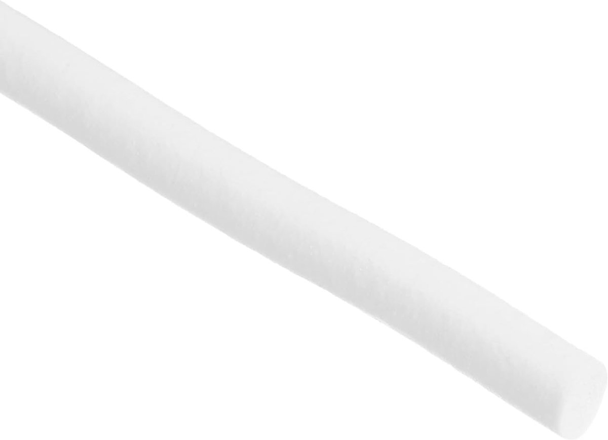 Siliconen schuim afdichting-weerstrips 9,5 mm diameter 2,5 m 8ft sponsrubber koord vast wit