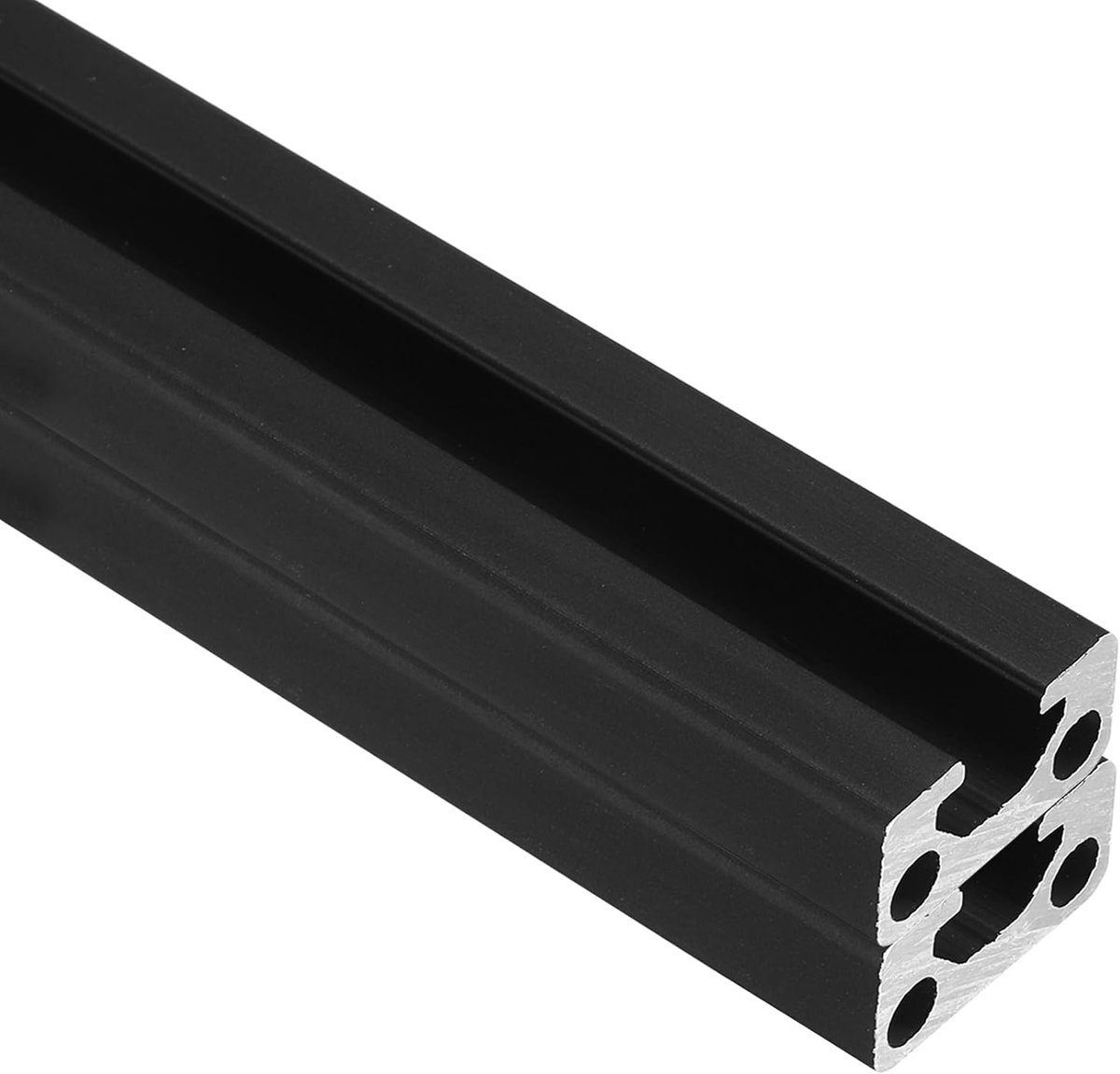 2 stuks profiel van geëxtrudeerd aluminium, 400 mm, 1020, Europese standaard, geanodiseerd, lineaire rail voor 3D-printeronderdelen, CNC-machine, lineaire geleiding, zwart