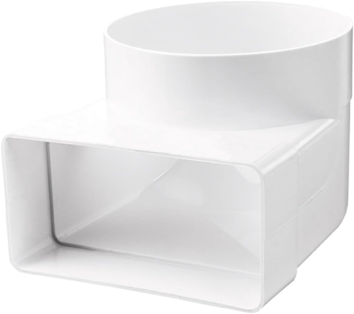 Buizen, ventilatiesysteem, verwarming, koeling, pvc, ventilatieelement, rond, rechthoekig, kanaalboog, verticaal, horizontaal, plat, rond, T-stuk, wandplaat, wit (omkeerstuk 90