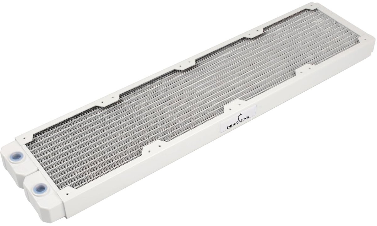 PC-Radiator Koper 480mm Waterkoeling, 28mm, 2 G1/4, Wit