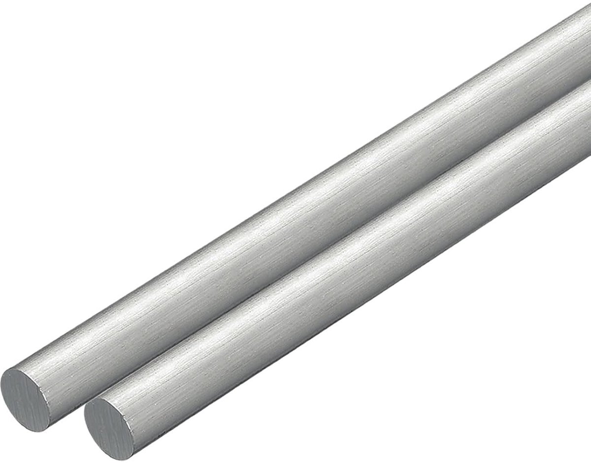 2 stuks 5/8 inch (16 mm) diameter ronde stang van aluminium, 153 mm, lengte 7075, ronde stang van gedraaid massief aluminium, voor industriële bouw, doe-het-zelf handwerk