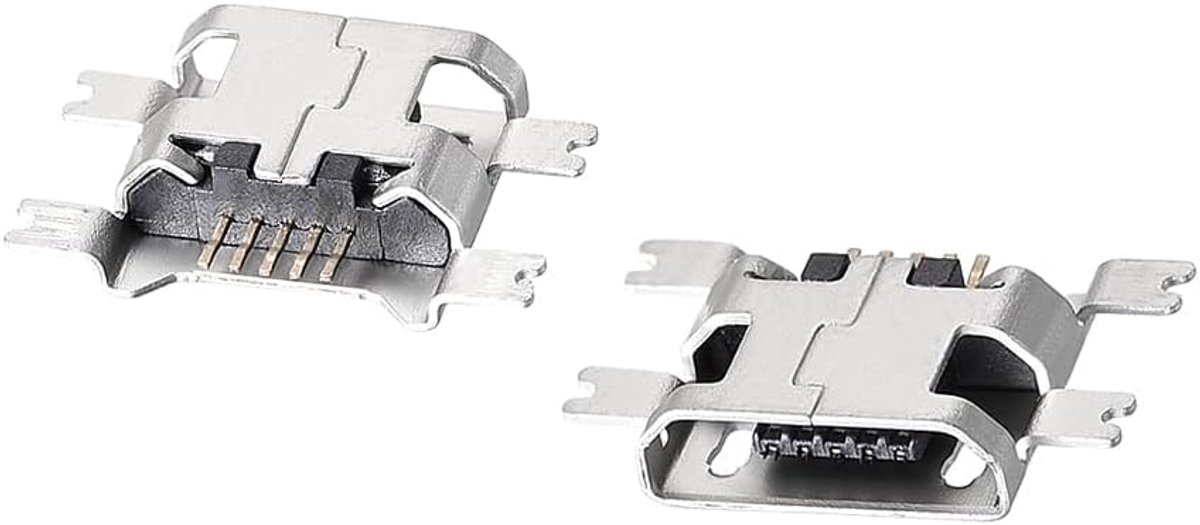 Sourcing map 10 stuks micro USB aansluiting poort, 5-pins DIP 180 graden vervanging Micro USB Female 5P,10Pcs