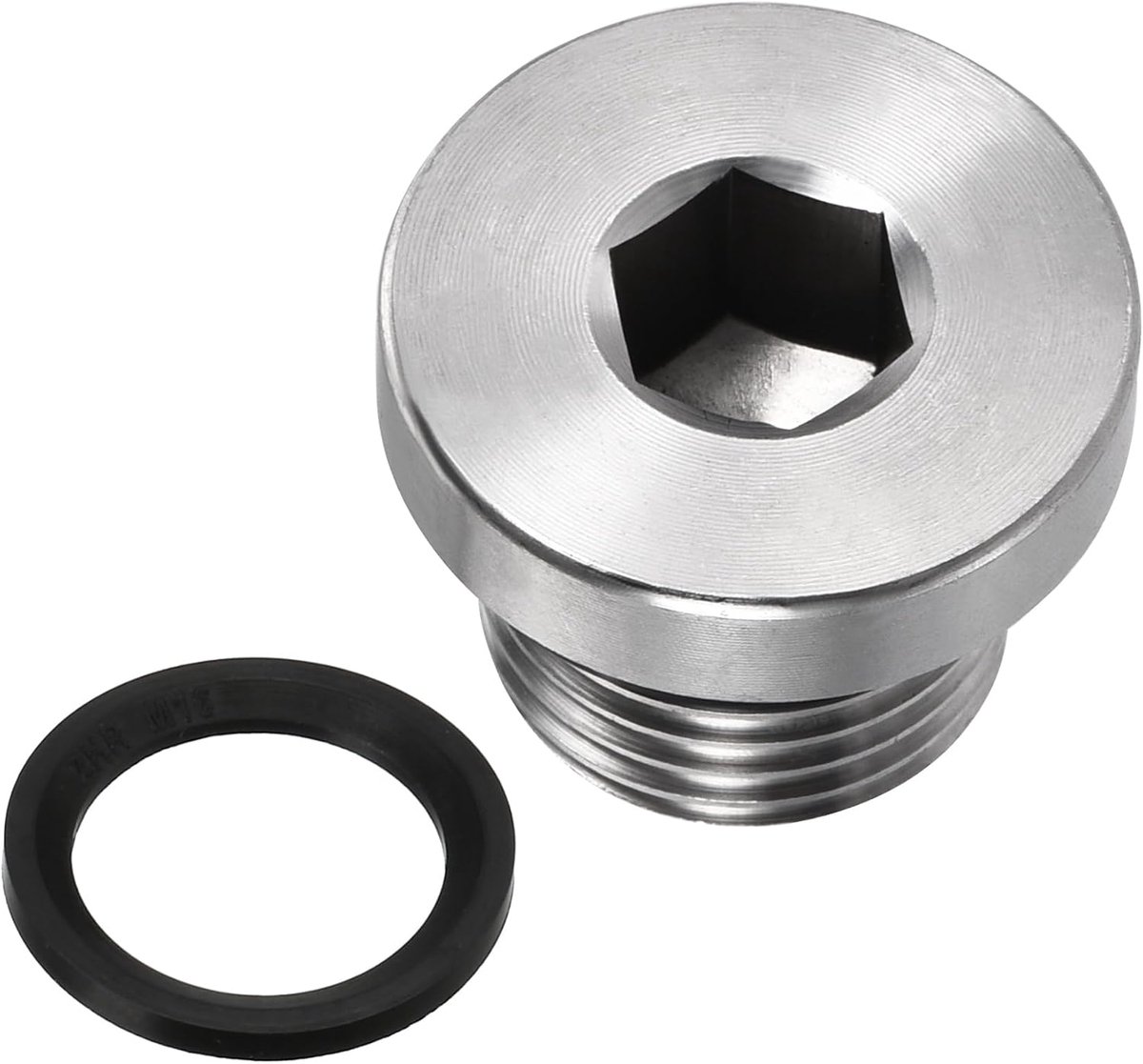 M16 x 1,5 roestvrijstalen buisplug, interne zeskantkop socket pijpfitting | Pijpaccessoires, geweldig voor eindpijpuiteinden (zilver)