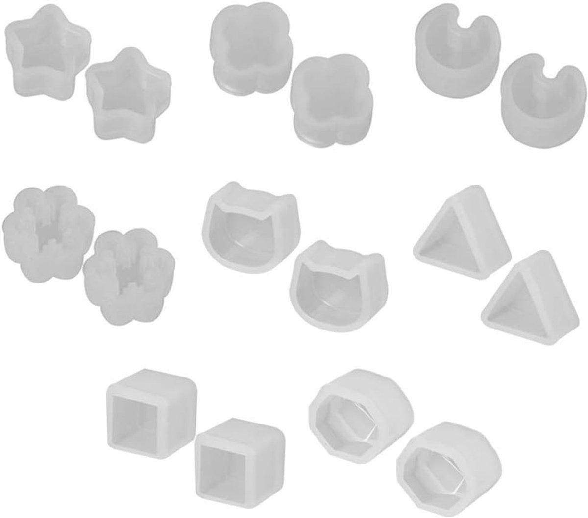 8 paar/set UV hars siliconen mallen DIY Crystal Epoxy schimmel kleine oorbellen Stud maken schimmel Epoxy hars schimmel, bloesem gieten ambachten DIY hars mallen