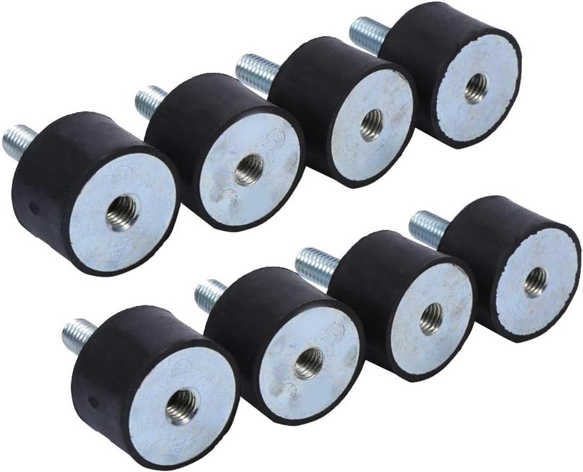 4 stuks isolatie cilindrische trillingen rubber, M6/M8 rubberen noppen schokdemper anti-vibratie isolatoren houders voor auto, boot, spoelen