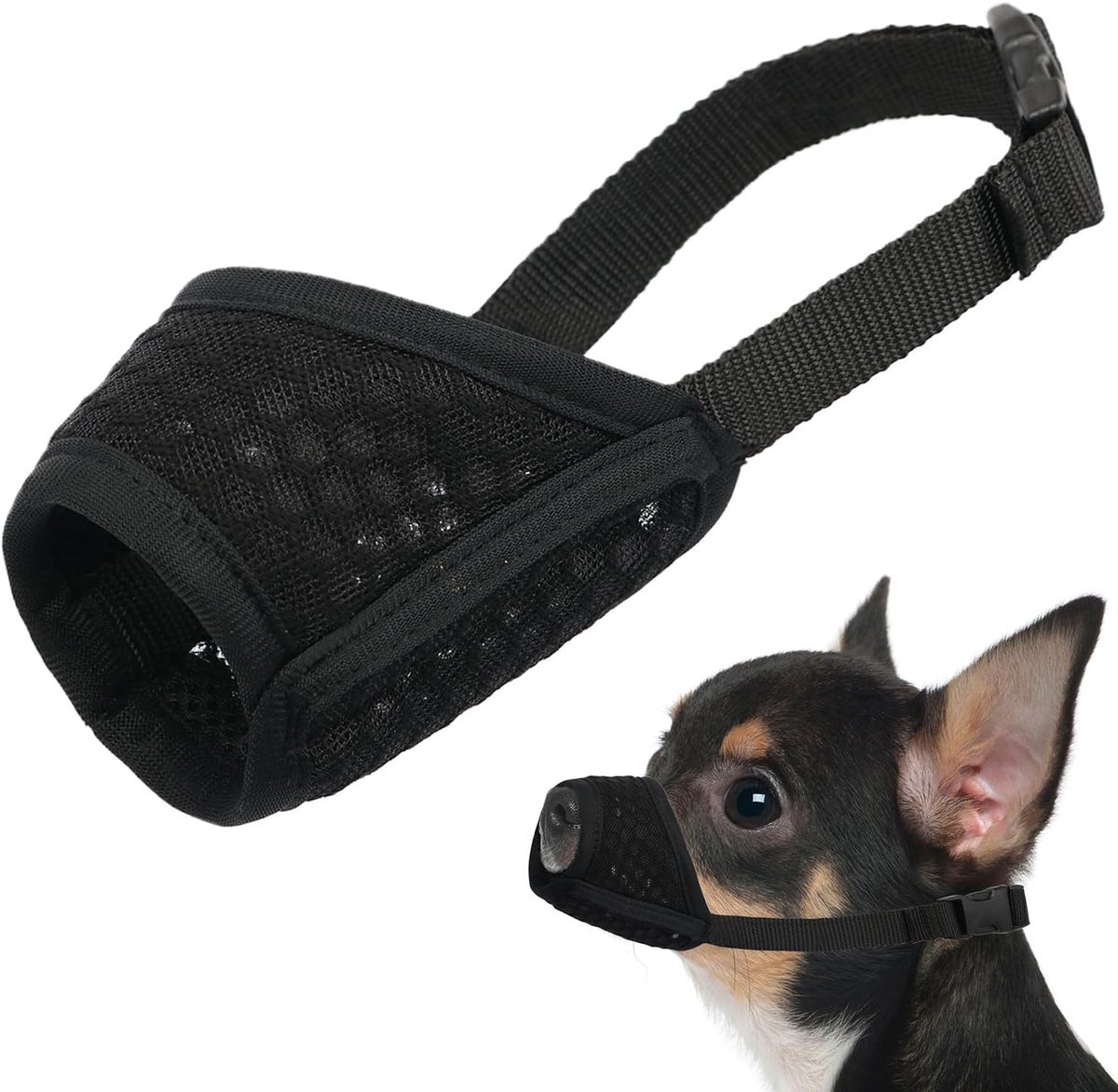 Zachte mesh snuit voor kleine, middelgrote en grote honden, chihuahua poedels, beagle teckel Corgis Labrador Gouden, puppymuilkorf voor bijten, kauwen en verzorgen, laat hijgen drinken