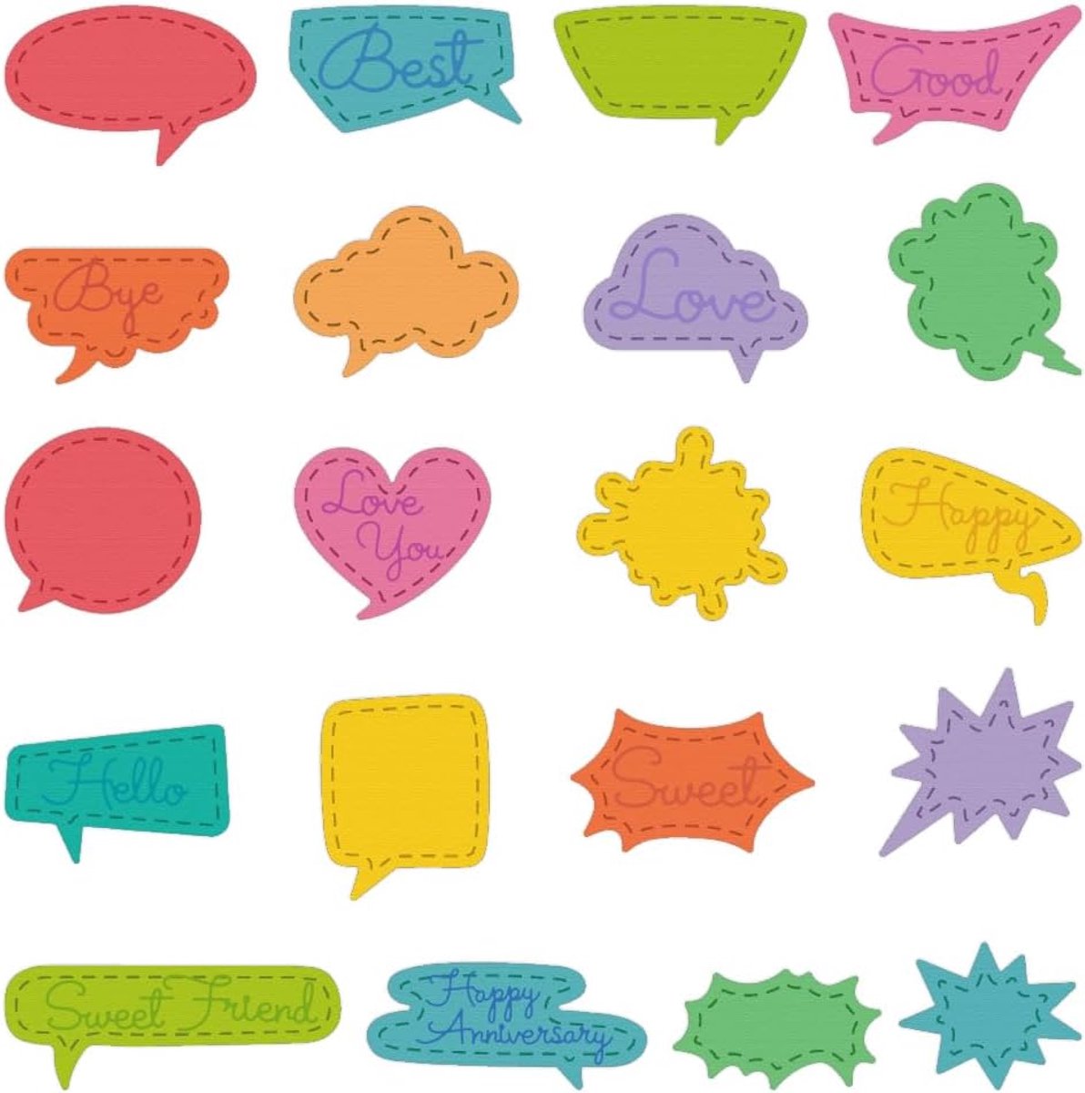 Stansvormen Bubbels Etiketten Kaarten Maken Sjabloon Scrapbooking Embossing Template Snijvormen voor Wenskaarten Albums Uitnodigingen Decoratie