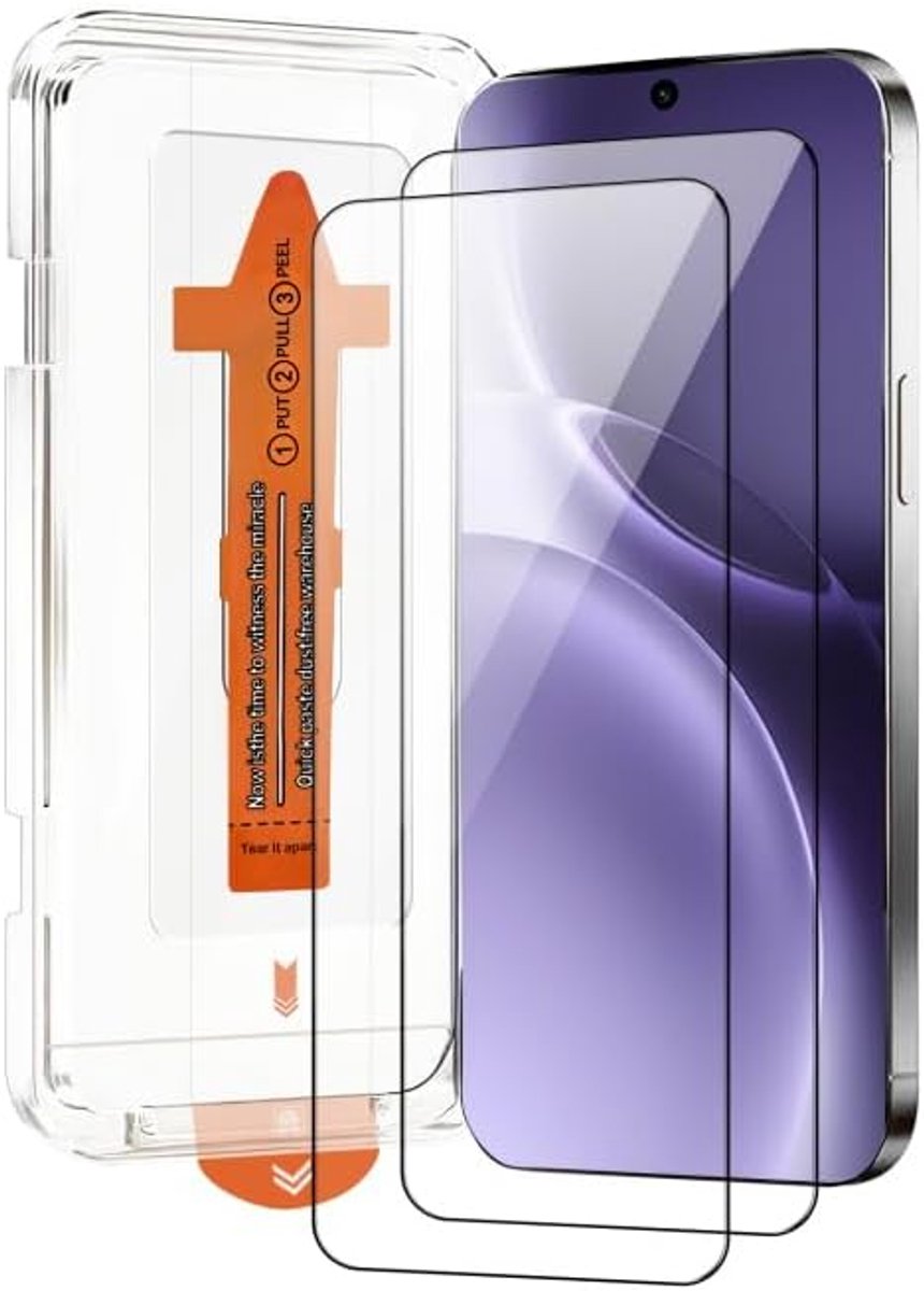 Chejuza Gehard glas voor Vivo X300 Pro [2 stuks], snelle installatie, volledige afdekking, luchtbelvrij, hardheid 9H, glas, hoge resolutie, displaybeschermfolie