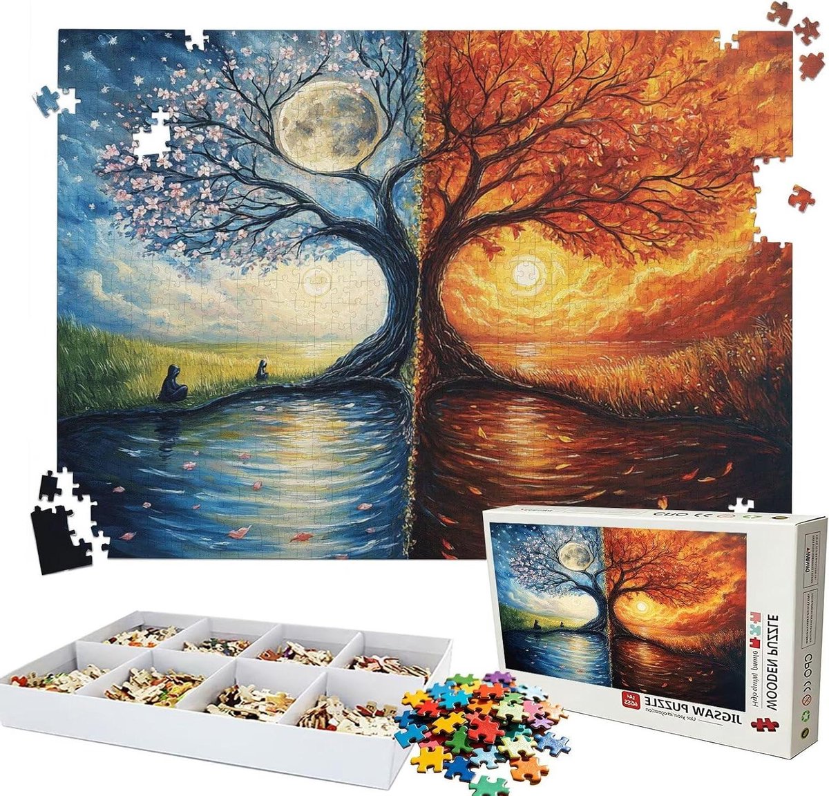 Houten Legpuzzel - Puzzel Volwassenen - Ontspanning Thuis - Precisie Gesneden Stukjes - 122x81 cm - Multicolor