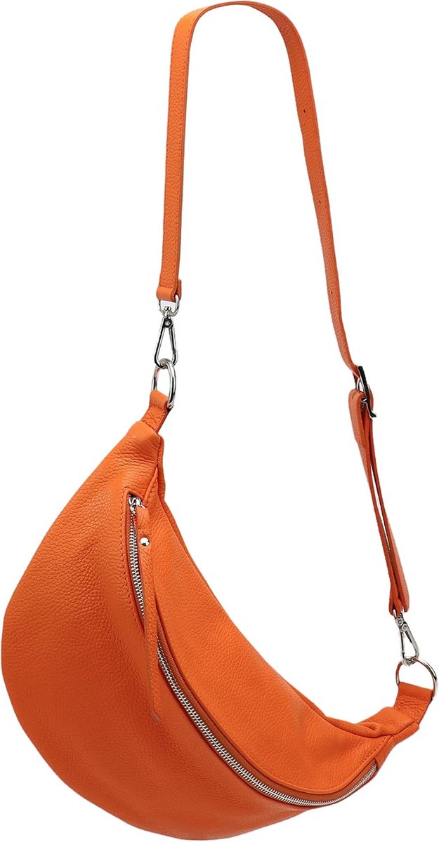 Leder Greta G747 Borsttas voor dames, uniseks, voor festival, reizen, middelgroot, heuptas, crossbody bag, verstelbare schouderriem, dames, leren tas, 37 x 21 cm