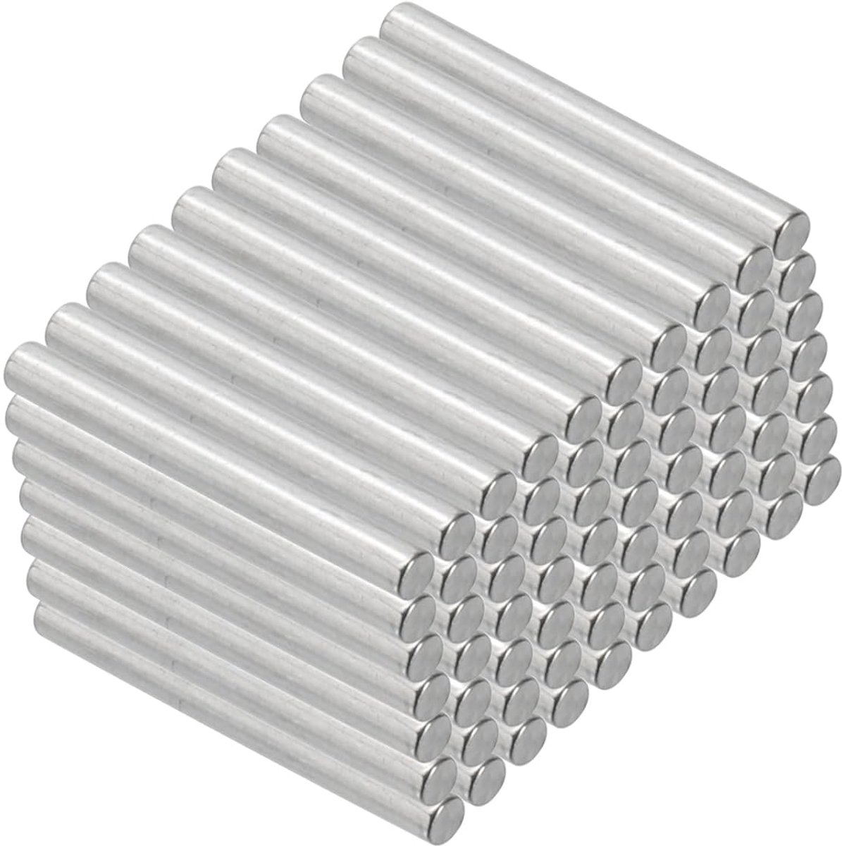 Pluggen van roestvrij staal 304, 2 x 18 mm, 100 stuks, gegroefde pennen, cilindrisch, metalen pen voor planken, voor bevestiging aan stapelbed, beslag, meubels, component