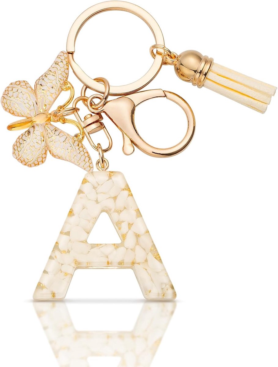 Sleutelhanger met Letter Alphabet Vrouwen Begin Letters Geschenken Dames