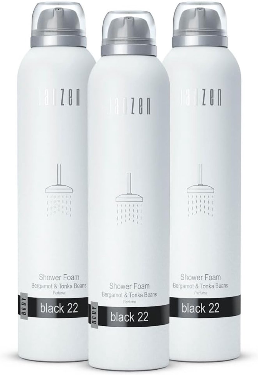 Douchefoam 3-pack - Zwart - Luxe textuur - Verfrissende reiniging - SnelShoppen