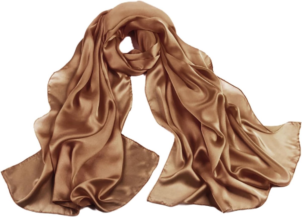 Leroy Dames 90 x 90 cm Grote Vierkante Zijden Sjaal Effen Hoofddoek Strandomslagdoek