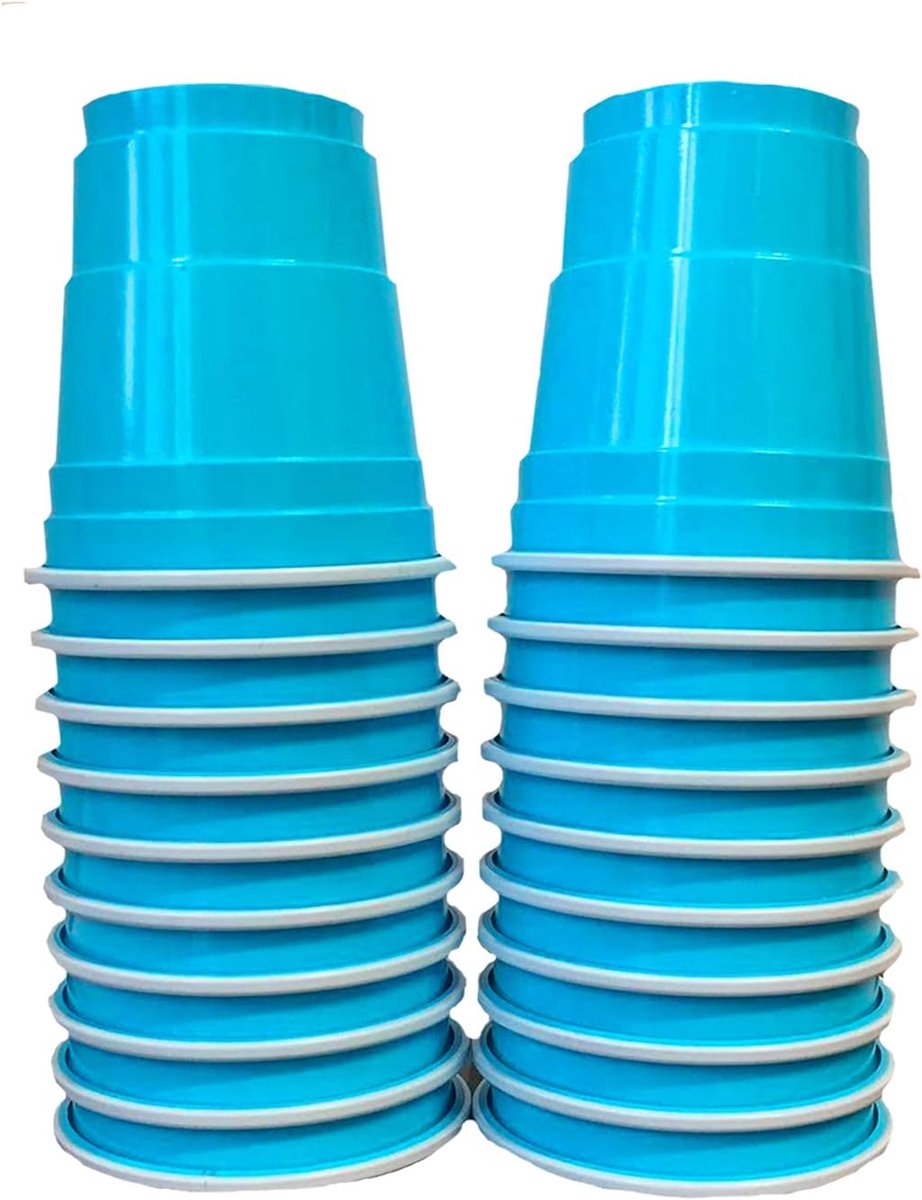 Cup Beker 4 cl turquoise 20 stuks