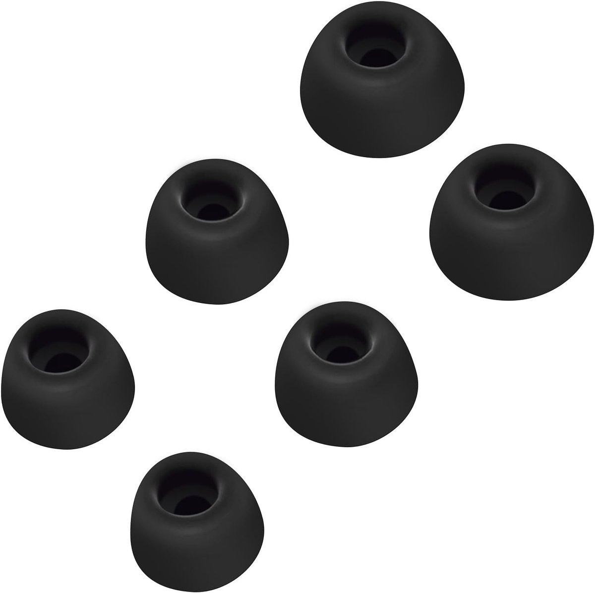 Oorkappen Compatibel met Soundcore by Anker P20i/R50i Oordopjes, Zachte Siliconen Vervangende In-Ear Oortips Oordopjes Kussentjes Tip Hoezen, 3 Maten 3 Paar (Zwart)