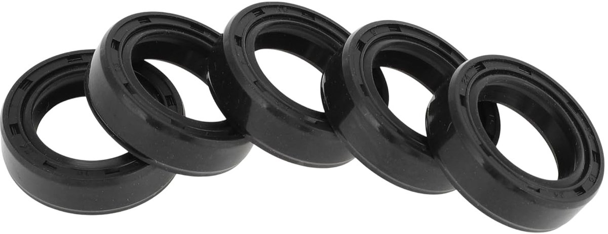 olieafdichting TC, dubbele lip met stalen veer, afdichtring voor roterende as, 16 x 24 x 7 mm, NBR-rubber, zwart, 5 stuks