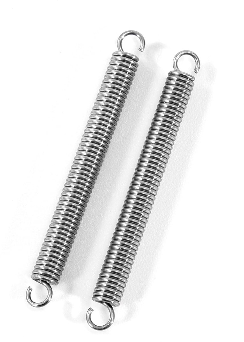 30 mm spanveren met haken, veren van roestvrij staal, draaddiameter 0,5 mm, buitendiameter 3 mm, kracht 0,90 kg, 20 stuks