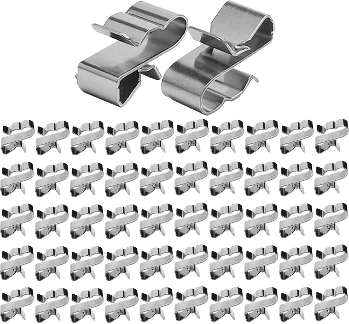 Clips voor fotovoltaïsche kabels 50 stuks - roestvrij staal - metalen draadclips - kabelbevestiging met zekerheid - SnelShoppen