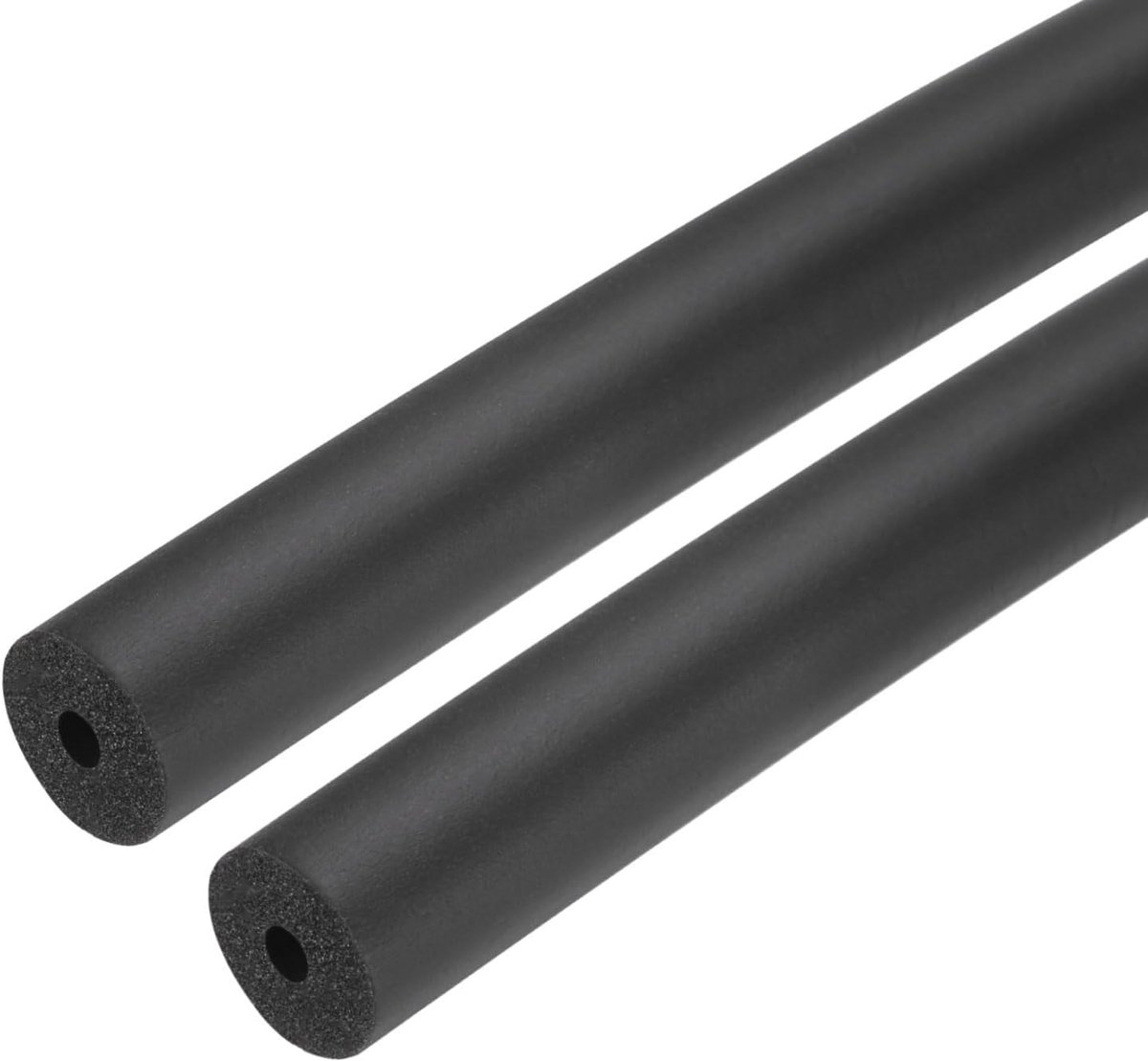 Buisisolatieschuimbuis, isolatie, 3 mm (1/8") ID, 12 mm (1/2 inch) OD 24 inch warmtebescherming voor vorstbescherming, handgreep, zwart, 2 stuks