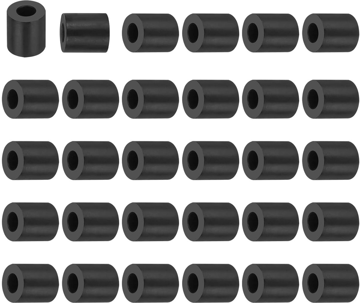 50 stuks rubberen sluitringen met gat, ID 5 mm OD 11 mm hoog 11 mm rubberen afdichting, rond, geluiddempende rubberen ringen, platte afdichting voor autosector, motormontage