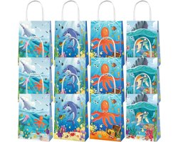 Oceaan papieren zakken oceaan PQKL-party kinderverjaardag onderwaterwereld cadeauzakjes voor zeewezens zakjes voor kinderverjaardag